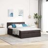 vidaXL Ottoman-Bett mit Matratze Dunkelbraun 140x200 cm Stoff