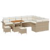 vidaXL Garten-Sofa-Set mit Kissen mit Speicher 12 pcs Beige und Creme