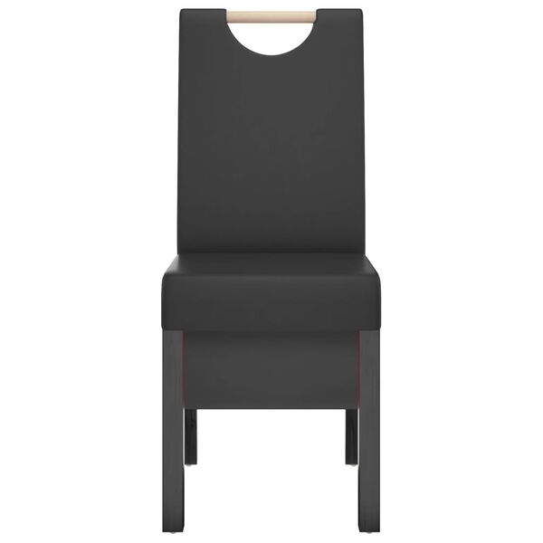 vidaXL Esszimmerst&uuml;hle 6 Stk. Schwarz Kunstleder