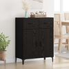 vidaXL Sideboard Schwarz Eichen-Optik 69,5 x 34 x 90 cm Holzwerkstoff