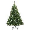 vidaXL K&uuml;nstlicher Weihnachtsbaum mit 150 LEDs Gr&uuml;n 150 cm PE und PVC