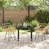 vidaXL Garten Essgruppe 5 pcs Schwarz Poly Rattan
