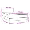 vidaXL Boxspringbett mit Matratze & LED Dunkelgr&uuml;n 120x210 cm Samt