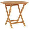 vidaXL Klappbarer Gartentisch Natur 90 x 90 x 75 cm Massives Teakholz