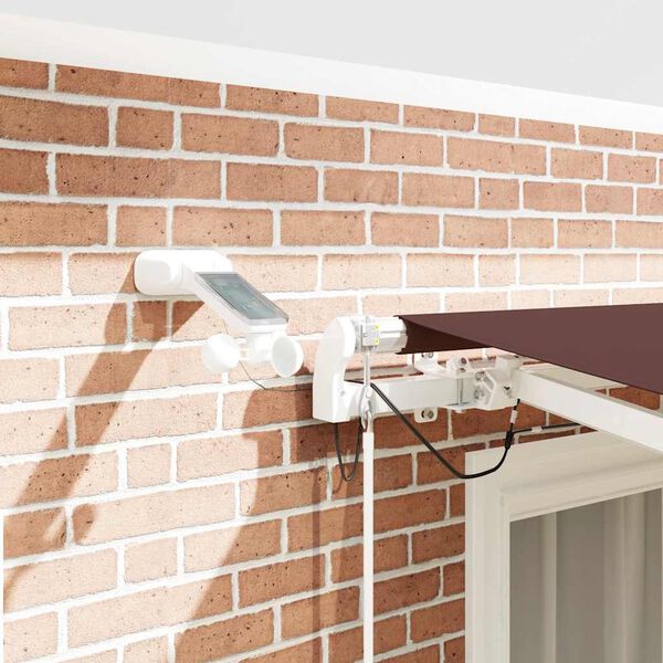 vidaXL Markise Automatisch mit LED Braun 300x250 cm