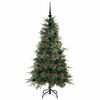 vidaXL K&uuml;nstlicher klappbarer Weihnachtsbaum Gr&uuml;n 120 cm PE und PVC
