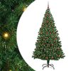 vidaXL K&uuml;nstlicher Weihnachtsbaum mit 300 LEDs mit St&auml;nder Gr&uuml;n 210 cm
