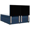 vidaXL Boxspringbett mit Matratze Blau 180x200 cm Stoff