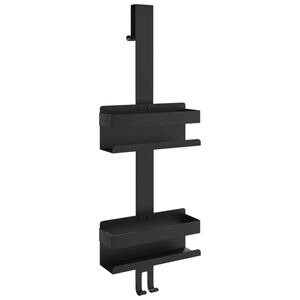 vidaXL Duschcaddy H&auml;ngend Mattschwarz Geb&uuml;rsteter Edelstahl 304