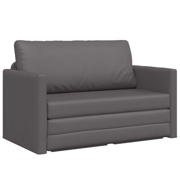 vidaXL Schlafsofa 110cm Grau Kunstleder