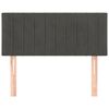 vidaXL Kopfteil Dunkelgrau 100x5x78/88 cm Samt