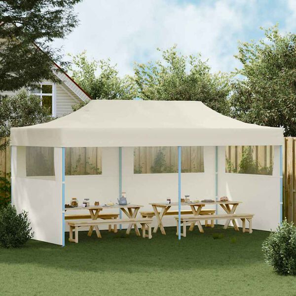 vidaXL Pop-Up-Partyzelt Faltbar Creme 3&times;6 m