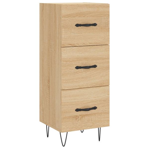 vidaXL Sideboard Sonoma-Eiche 34,5x34x90 cm Holzwerkstoff