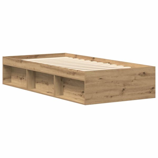 vidaXL Bettgestell ohne Matratze Artisan-Eiche 90x190cm Holzwerkstoff