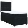 vidaXL Boxspringbett mit Matratze Schwarz 90x200 cm Samt