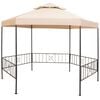 vidaXL Gartenpavillon Partyzelt Hexagonal Beige 323x265 cm