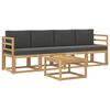 vidaXL Outdoor-Sofagarnitur 5 stk. Wei&szlig; und Anthrazit