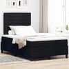vidaXL Boxspringbett mit Matratze mit LED Schwarz 120 x 200 cm Stoff