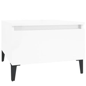 vidaXL Beistelltisch Hochglanz-Wei&szlig; 50x46x35 cm Holzwerkstoff