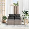 vidaXL Garten-Sofa mit Kissen 120 x 62 x 69 cm Poly-Rattan