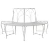 vidaXL Baumbank 4-Sitzanzahl 160 x 80 x 89 cm Stahl Antik Wei&szlig;