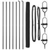 vidaXL Bodenmontierter Sechseckzaun 10 x 1,6 m PVC-beschichteter Stahl