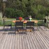 vidaXL 7-tlg. Garten-Essgruppe Poly Rattan Schwarz