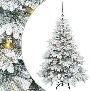 vidaXL K&uuml;nstlicher Weihnachtsbaum mit 150 LEDs Wei&szlig; 120 cm PE und PVC