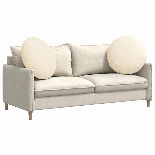 vidaXL Sitzkissen 2 pcs Creme &Oslash; 60 cm Cordstoff