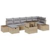 vidaXL Garten-Sofa-Set 8 pcs Beige Poly-Rattan