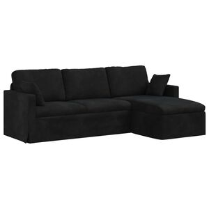 vidaXL Sofa Schwarz 198 x 134 x 80 cm Samt