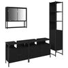 vidaXL Badezimmerm&ouml;bel-Set 4 stk. Schwarz Eichen-Optik
