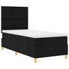 vidaXL Boxspringbett mit Matratze Schwarz 100 x 200 cm Stoff