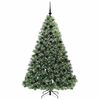 vidaXL K&uuml;nstlicher Weihnachtsbaum mit 300 LEDs Gr&uuml;n 180 cm PE und PVC
