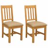 vidaXL Esszimmerstuhl VENLO 2 stk. Massivholz Eiche Beige