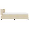 vidaXL Boxspringbett mit Matratze Creme 100 x 200 cm Stoff