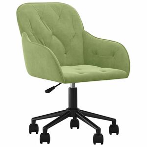 vidaXL B&uuml;rostuhl Drehbar Hellgr&uuml;n Samt