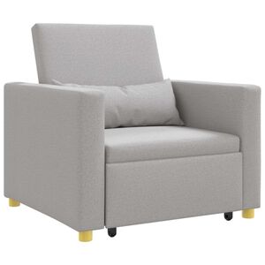 vidaXL Ausziehbare Schlafcouch Einzel Wolkengrau 90 x 165 x 87 cm