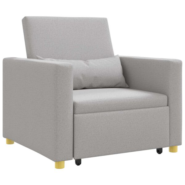 vidaXL Ausziehbare Schlafcouch Einzel Wolkengrau 90 x 165 x 87 cm