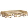 vidaXL Outdoor-Sofagarnitur mit Kissen 10 pcs Wei&szlig; und Beige