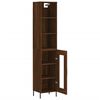 vidaXL Highboard Braun Eichen-Optik 34,5x34x180 cm Holzwerkstoff