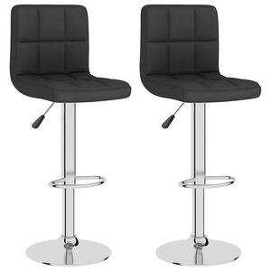 vidaXL Barhocker 2 Stk. Schwarz Stoff