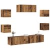 vidaXL 5-teiliges TV-Schrank-Set Wandmontage aus altem Holz