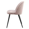 Venture Home Esszimmerst&uuml;hle 2 Stk. Velvet Samt Schwarz und Altrosa