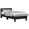 vidaXL Bettrahmen Schwarz Eichen-Optik 203 x 95 x 70 cm Holzwerkstoff