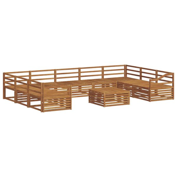 vidaXL Sofagarnituren 10 pcs Natur Massivholz Akazie