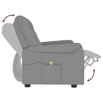 vidaXL 2-Sitzer Massagesessel Grau Kunstleder