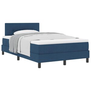 vidaXL Boxspringbett mit Kopfteil Blau 120 x 200 cm Stoff