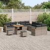 vidaXL Gartensofa-set 13 pcs Grau Poly-Rattan