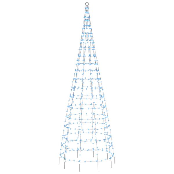 vidaXL LED-Weihnachtsbaum f&uuml;r Fahnenmast 550 LEDs Blau 300 cm